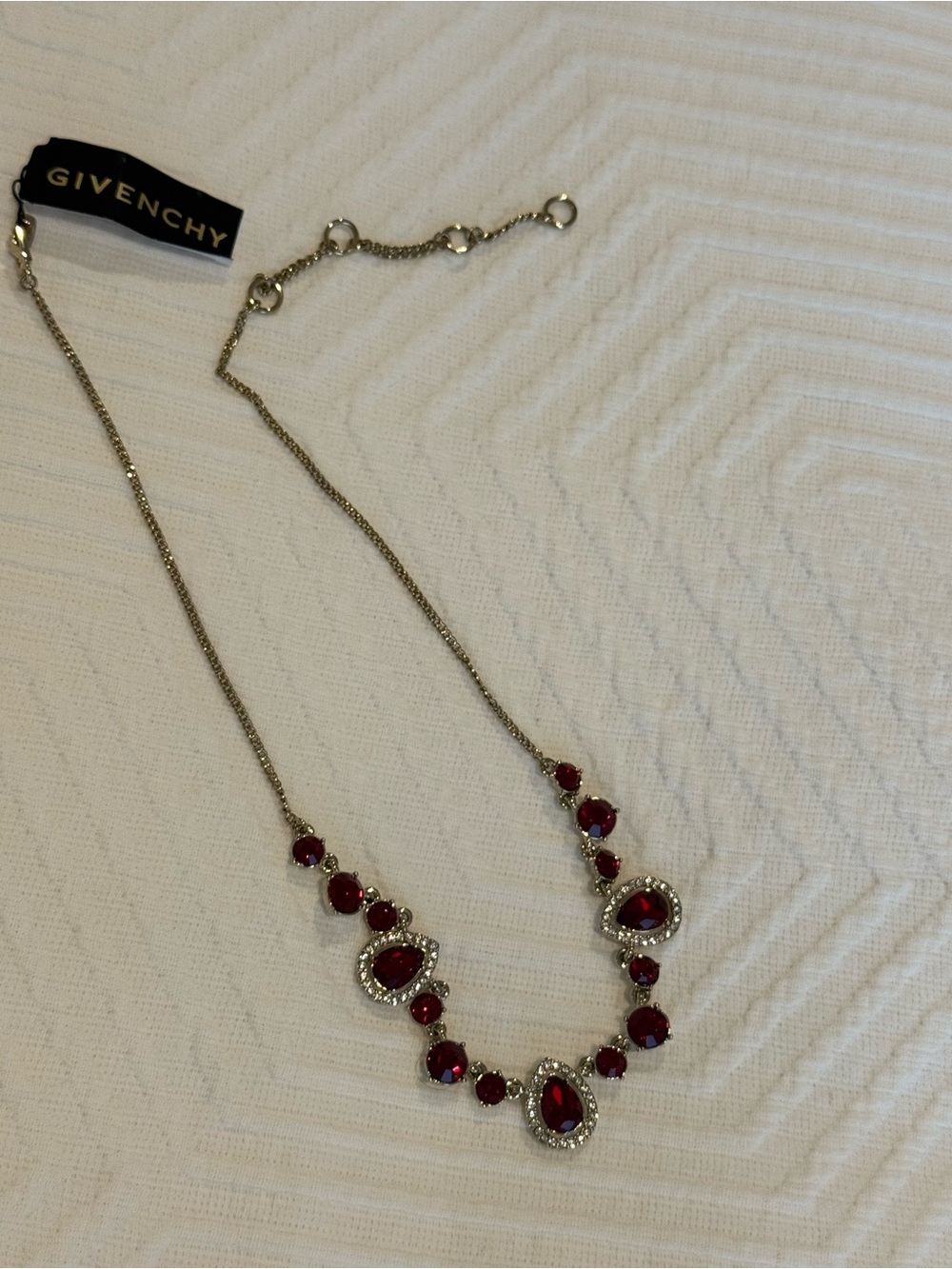 Givenchy Red & Silver Necklace